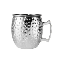 Single-layer Hammered Stainless Steel Beer Mug