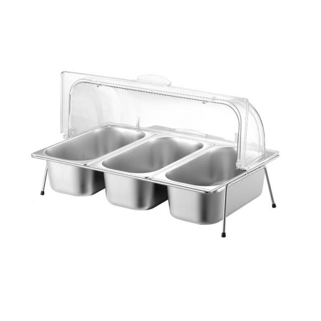 GN 1/3*3  PAN with bracket and PC flip cover