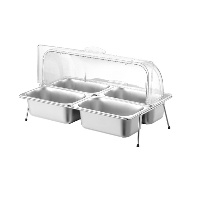 GN 1/4*4  PAN with bracket and PC flip cover