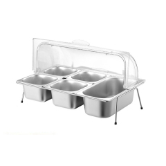 GN 1/6*4 + 1/3*1 PAN with bracket and PC flip cover