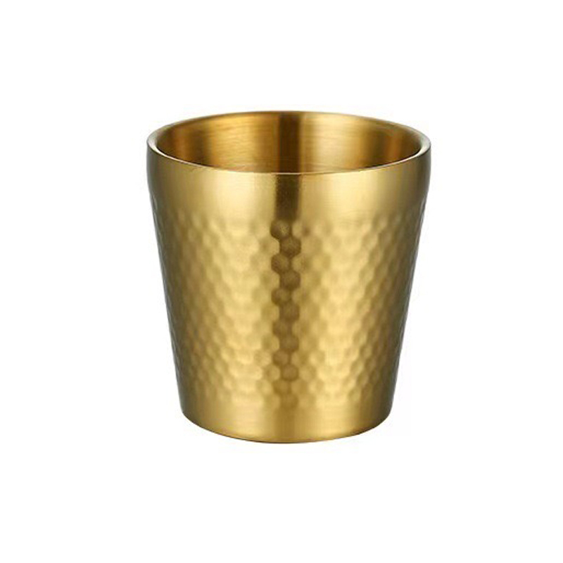 Double-layered Hammered Stainless Steel Cup