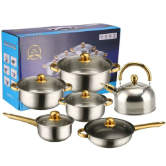 tube handle cookware set 12pcs | Color Options | Color Options