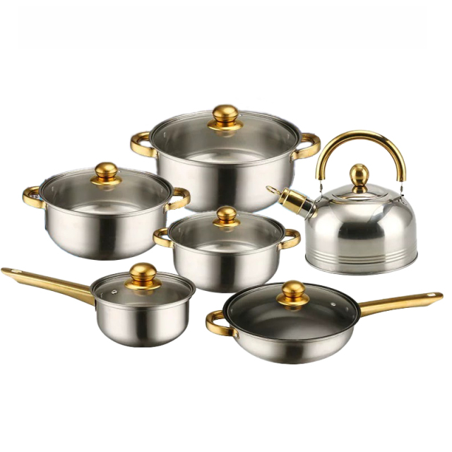 tube handle cookware set 12pcs | Color Options | Color Options