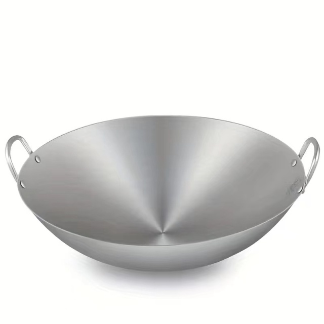 Two-handled round wok