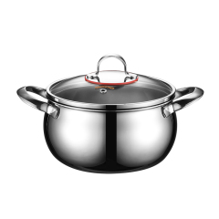 Drum Soup Pot with Semi-Circular Handles