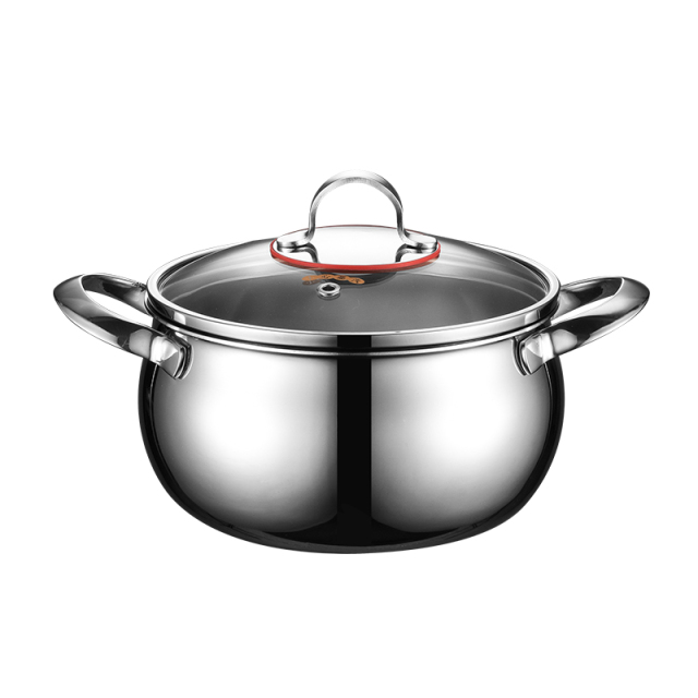 Drum Soup Pot with Semi-Circular Handles