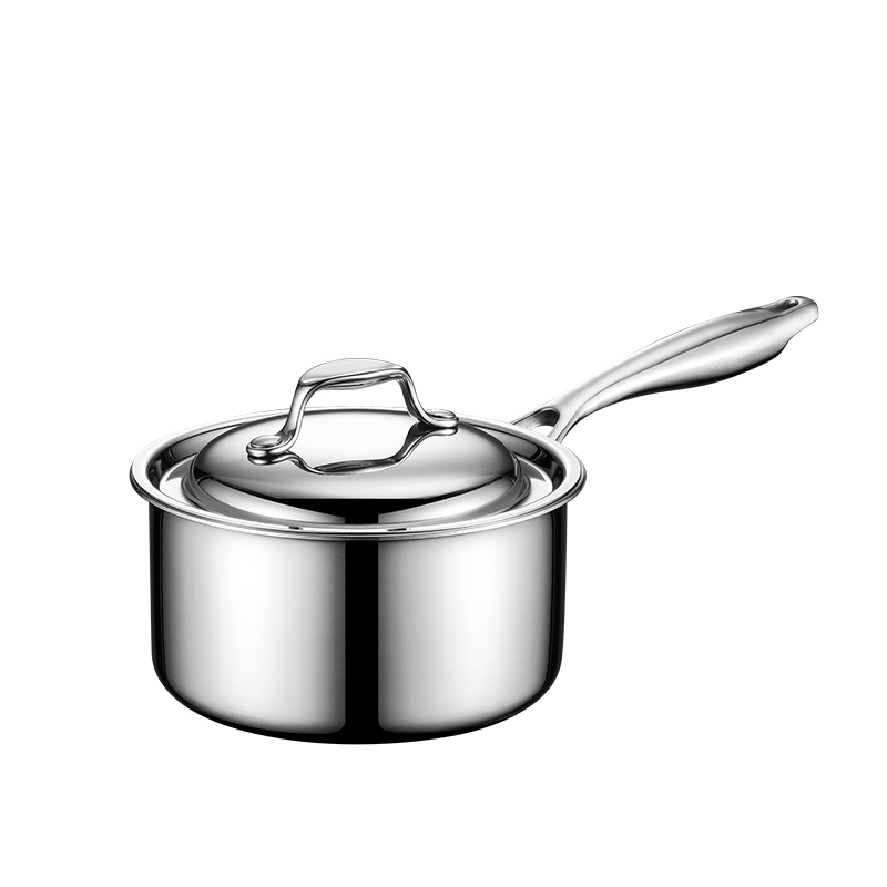 Stainless Steel lid Single-Handle Milk Pot