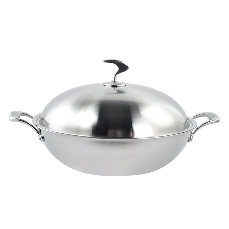 High-quality Non-stick Three-layer Stainless Steel Chinese Wok