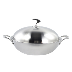 High-quality Non-stick Three-layer Stainless Steel Chinese Wok