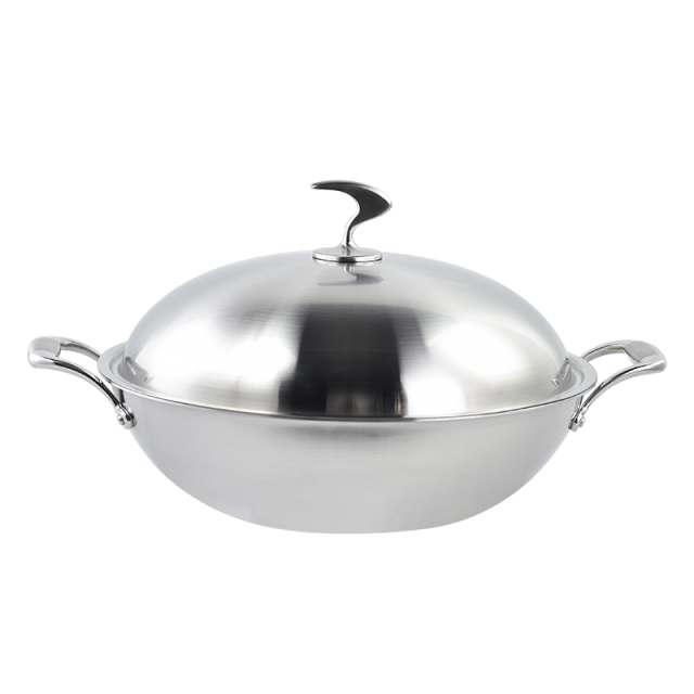 High-quality Non-stick Three-layer Stainless Steel Chinese Wok