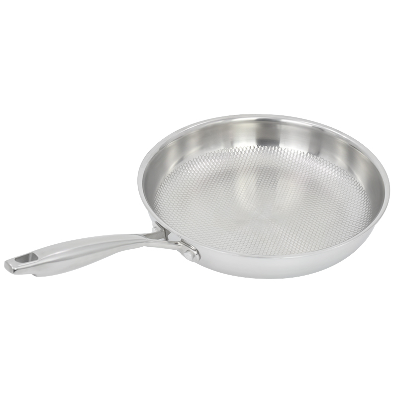 304 Triple-Layer Steel Frying Pan Smooth Surface