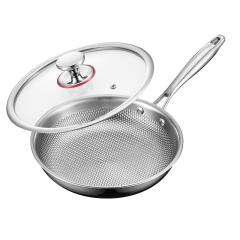 304 Triple-Layer Steel Frying Pan Smooth Surface