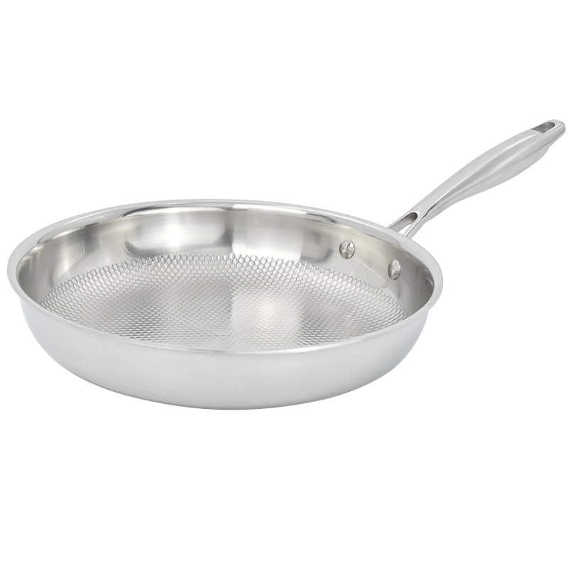 304 Triple-Layer Steel Frying Pan Smooth Surface
