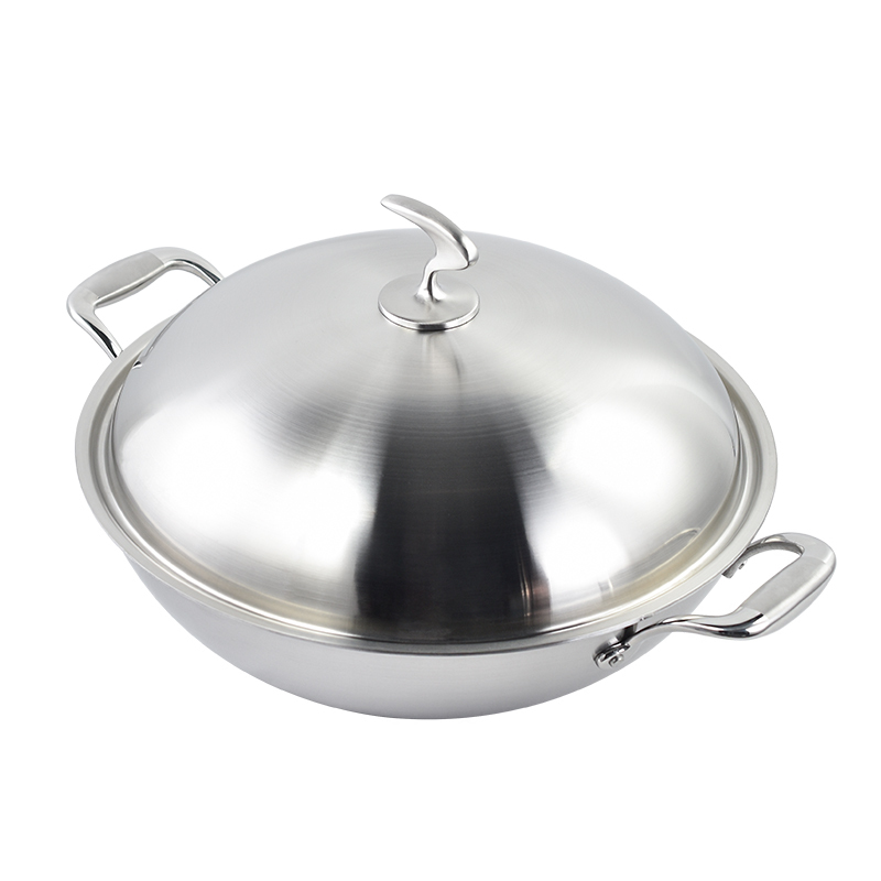 High-quality Non-stick Three-layer Stainless Steel Chinese Wok