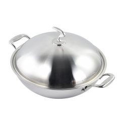 High-quality Non-stick Three-layer Stainless Steel Chinese Wok