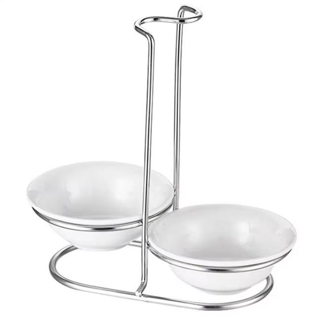 Hospitality Restaurant Equipment Kitchen Chafer Dish Soup Spoon Buffet Serving Utensil Single Big Steel Serving Spoon Holder