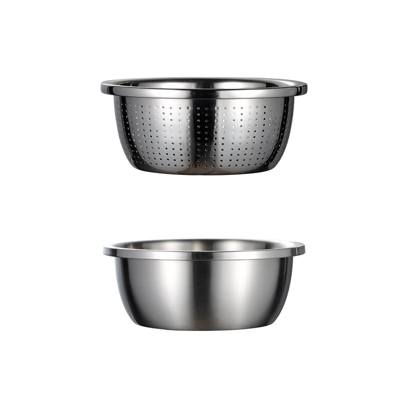 304 Stainless Steel Basin Household Thickening Cooking Kneading Kitchen Wash Basin Soup Leaching Egg Basin Wholesale