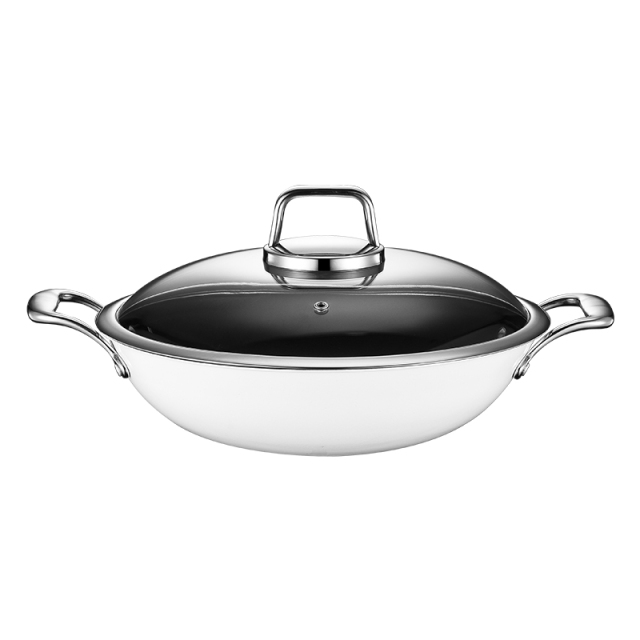 Three-layer Stainless Steel Wok and Frying Pan | Color Options