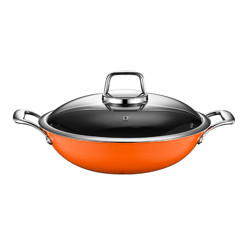 Three-layer Stainless Steel Wok and Frying Pan | Color Options