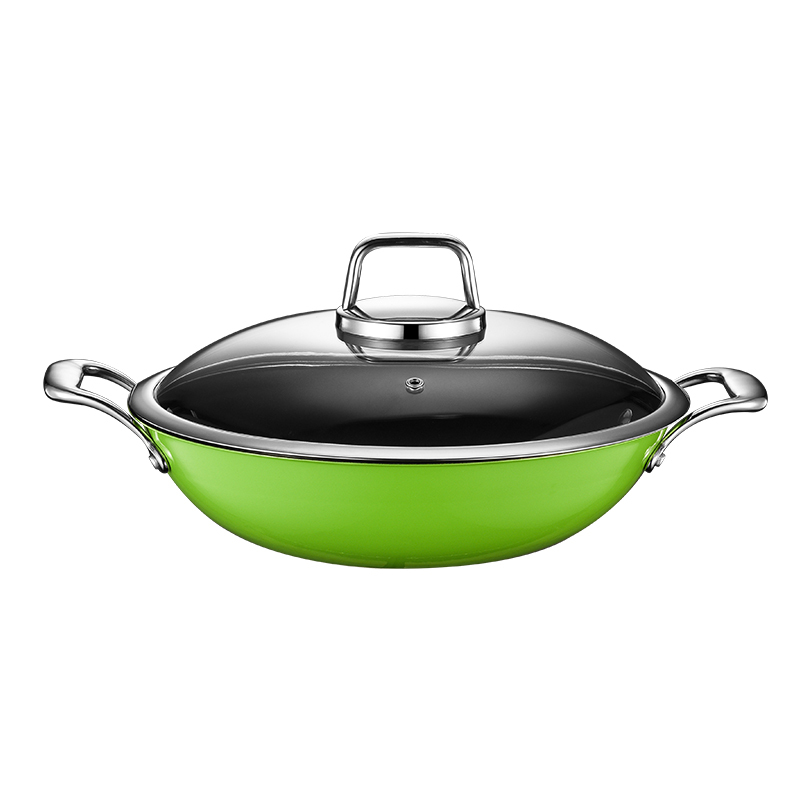 Three-layer Stainless Steel Wok and Frying Pan | Color Options