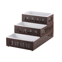 Rectangle Wood brain Rack 1/1*1+2/3*1+1/3*1