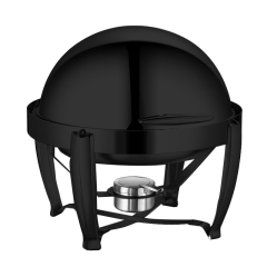 6L Model C Black  round  Flip-top Chafing Dish