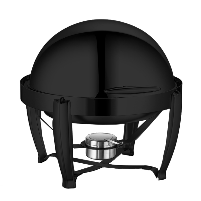 6L Model C Black  round  Flip-top Chafing Dish