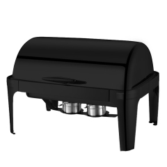 9 L Model  A  Black  rectangular stainless steel lid  chafing dish