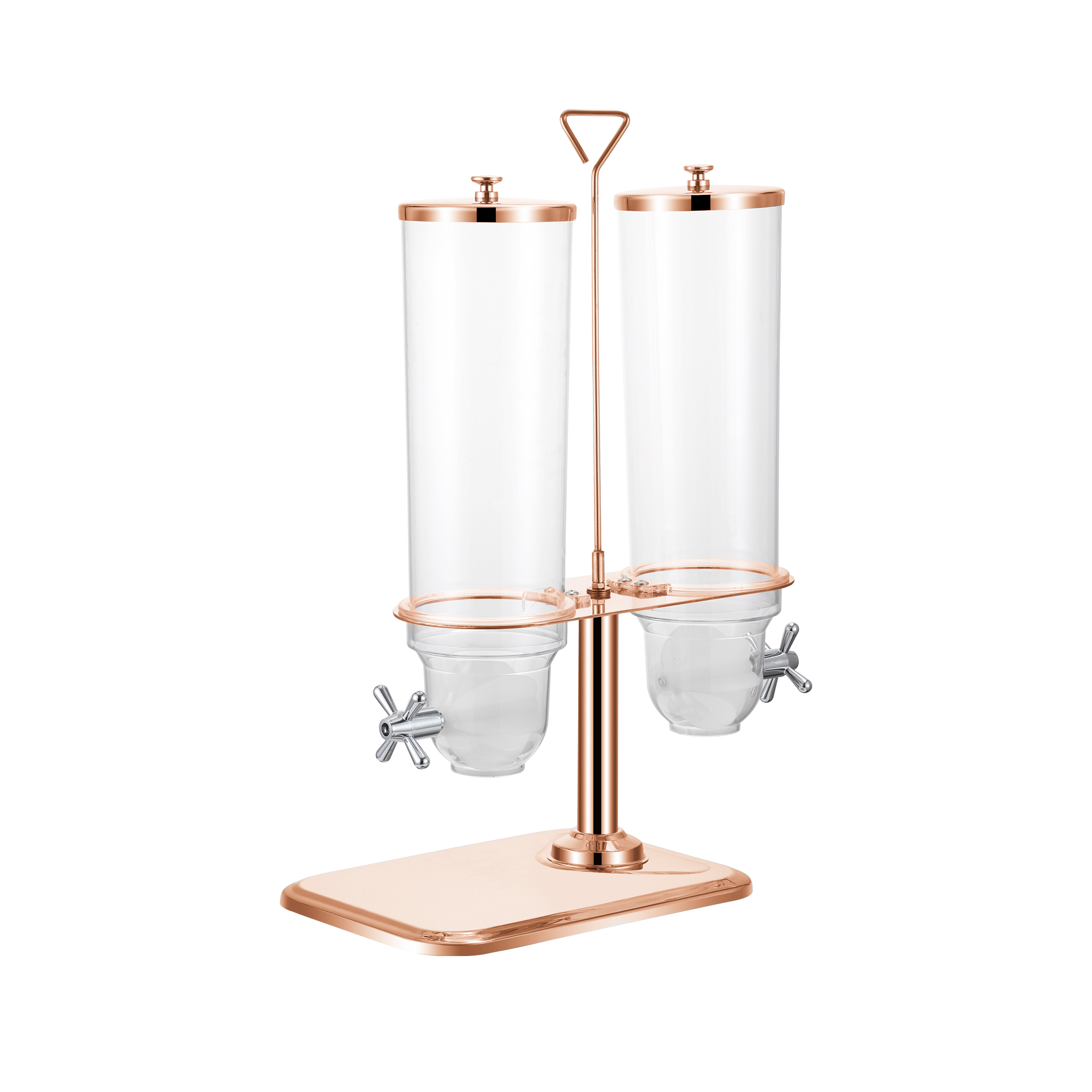 2 Tanks Classic Stainless Steel Rotating Triple Cereal Dispense | Color Options