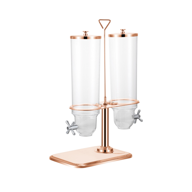 2 Tanks Classic Stainless Steel Rotating Triple Cereal Dispense | Color Options