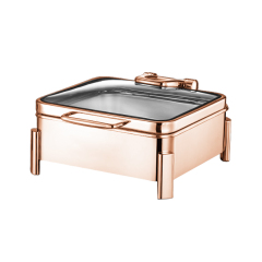 6L Square Square-foot Texture Chafing Dish | Color Options