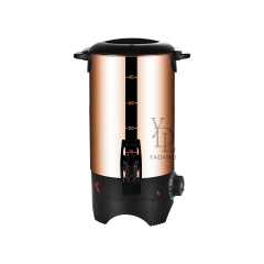 Rose Gold 40-Cup Single Wall Stainless Steel Hot Water Boiler with Temperature Control, Commercial Buffet Beverage Equipment | Factory Wholesale & OEM Available