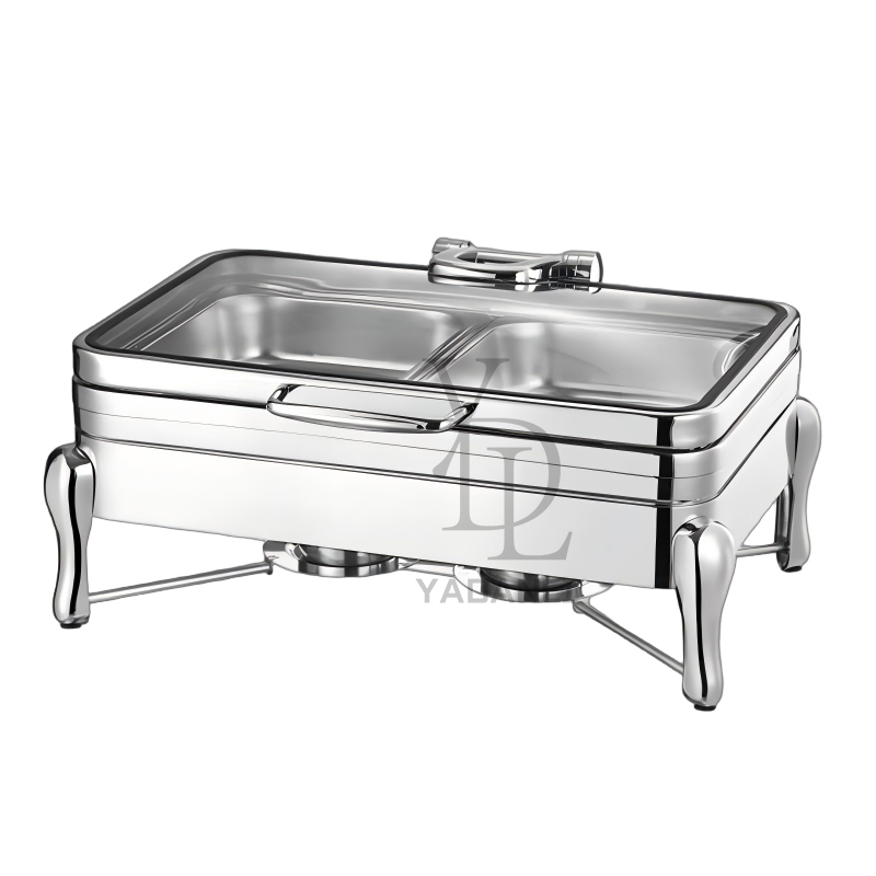 Rectangle  Silver stainless steel alcohol heating - 4016S