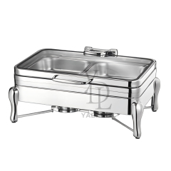 Rectangle  Silver stainless steel alcohol heating - 4016S
