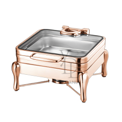 Square -Rose Gold-stainless steel alcohol heating - 4017RG
