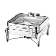Square -Silver -stainless steel alcohol heating - 4017S