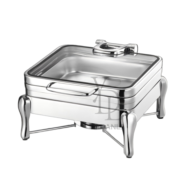 Square -Silver -stainless steel alcohol heating - 4017S