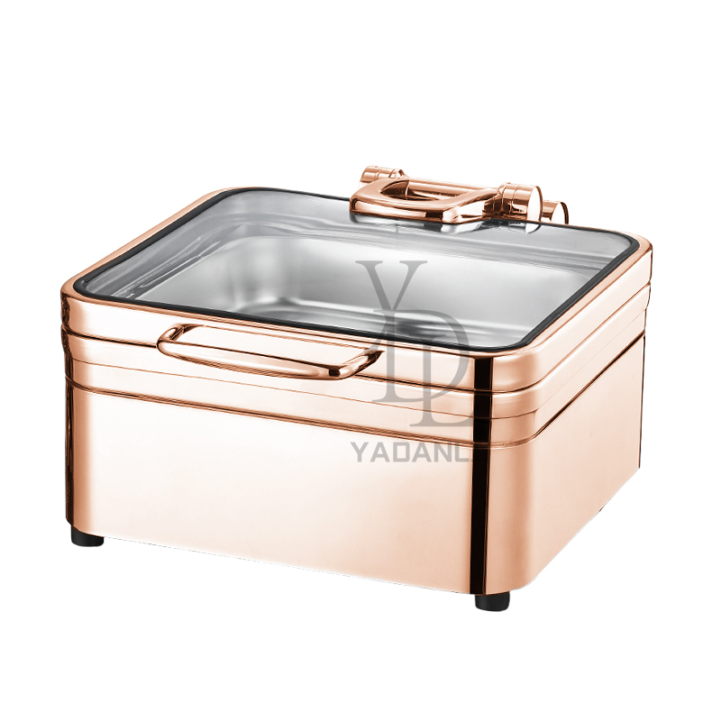 Square-Rose gold-  stainless steel electric heating  - 4017RG