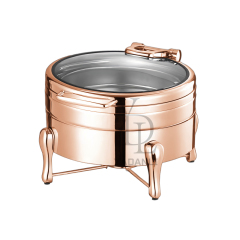 Round -Rose Gold -stainless steel alcohol heating - 4018RG