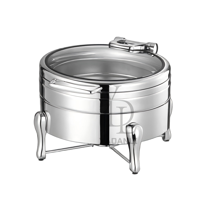 Round Silver stainless steel alcohol heating - 4018S