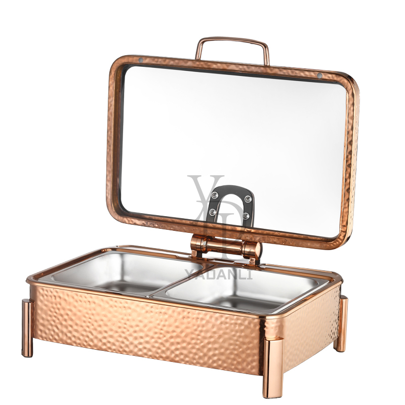 9L Round foot Hammer Texture Electric Chafing Dish | Color Options
