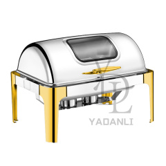 6L 9L Model A  Semi-Gilded  rectangular/ Round  stainless steel lid chafing dish