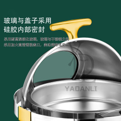 6L 9L Model A  Semi-Gilded  rectangular/ Round  stainless steel lid chafing dish