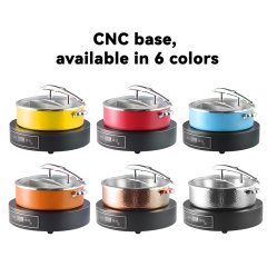 Dolphin-handle chafing dish with heating base