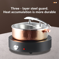 Dolphin-handle chafing dish with heating base