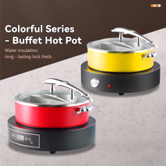 Dolphin-handle chafing dish with heating base