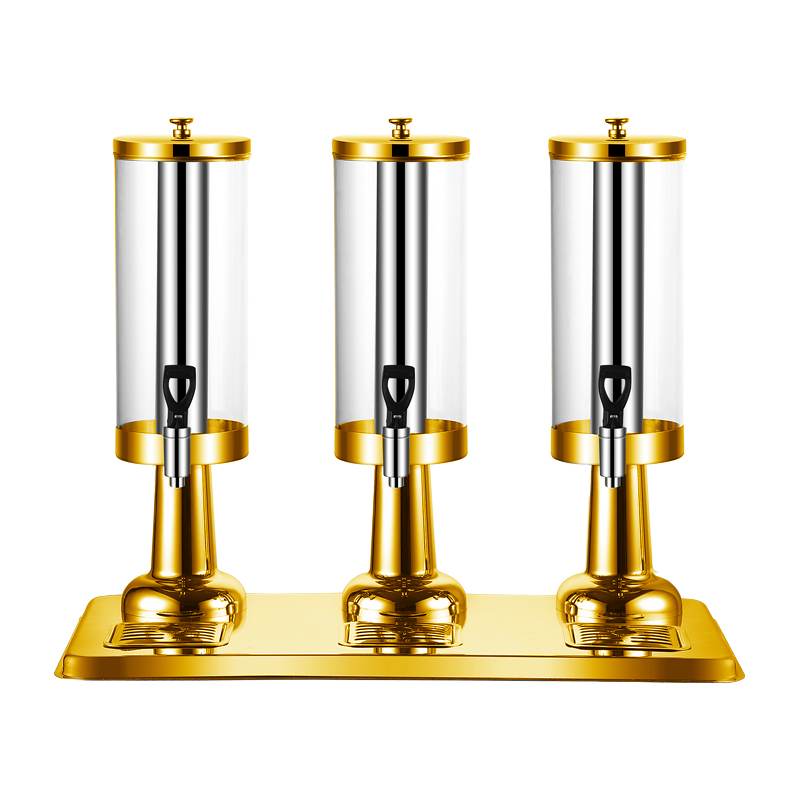 9L Triple Head Clear PC Beverage Dispenser, Commercial Buffet Beverage Server | Factory Wholesale & OEM Available