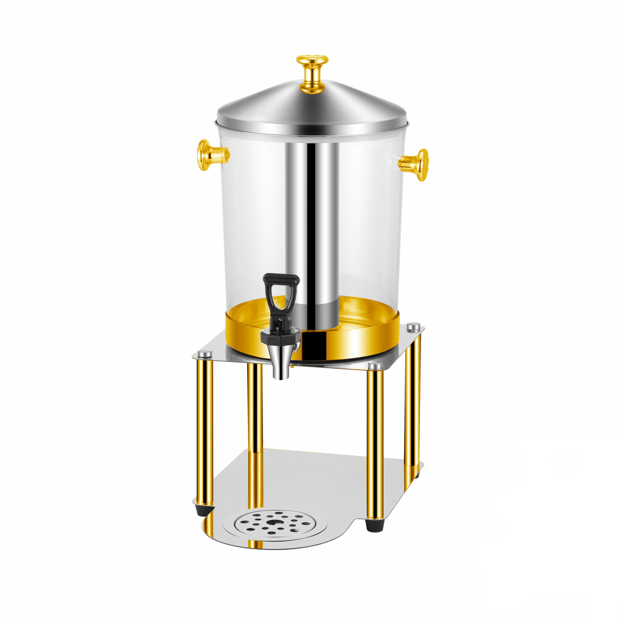 8L Clear PC Stainless Steel Juice Dispenser with Spigot, Commercial Buffet Beverage Server | Factory Wholesale & OEM Available