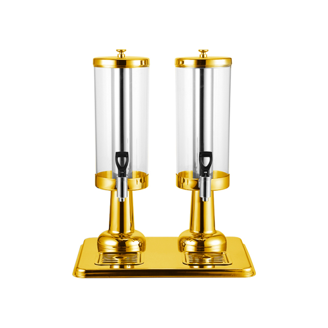 6L Double Head Clear PC Beverage Dispenser, Commercial Buffet Beverage Server | Factory Wholesale & OEM Available