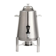 13L Ribbed Stainless Steel Juice Dispenser with Spigot, Commercial Buffet Beverage Server | Factory Wholesale & OEM Available